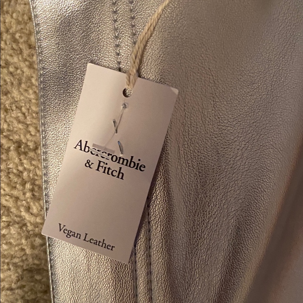 Abercrombie & Fitch NWT size 31(12) high rise silver pants - Picture 3 of 10